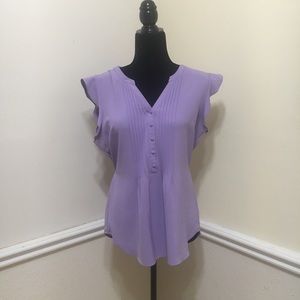 ModCloth top. ModCloth blouse, lavender, size L. Sleeveless, ties at back.